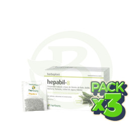 Pack 3x Herboplant Hepabil-8 20 Filtros Herbora