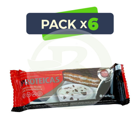 Pack 6x Barrita Proteicas Stracciatella 47Gr. Herbora