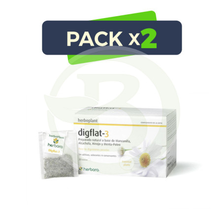 Pack 2x Herboplant Digflat-3 20 Filtros Herbora