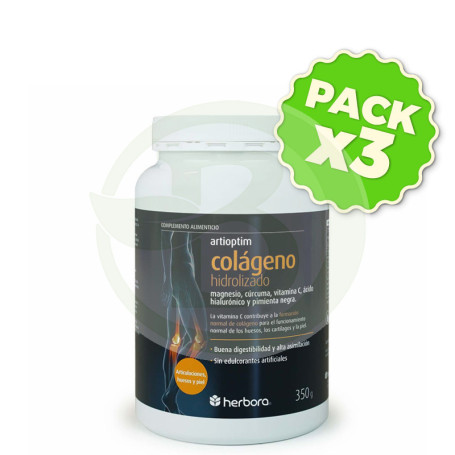 Pack 3x Artioptim Colágeno 350Gr. Herbora