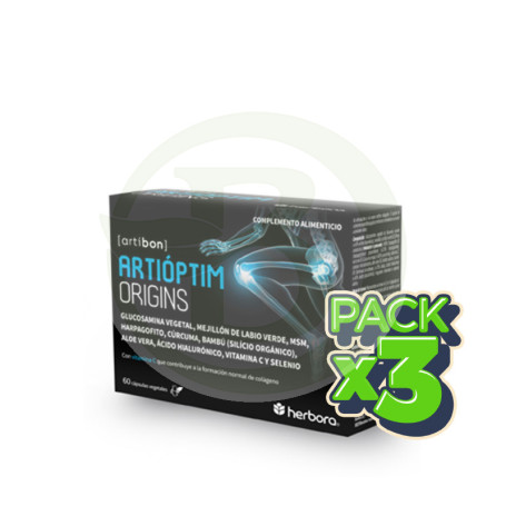 Pack 3x Artioptim Origins 60 Cápsulas Herbora