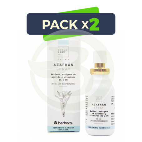 Pack 2x Azafran Spray 30Ml. Normonerv Herbora