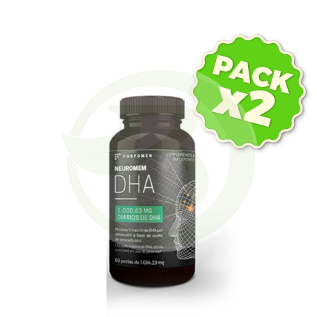 Pack 2x Neuromem Dha 1.000Mg. 60 Perlas Herbora