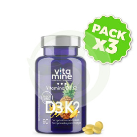Pack 3x Vitamina D3 y K2 60 Comprimidos Herbora