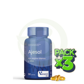 Pack 3x Ajesol 90 Perlas Venaron Ten Herbora