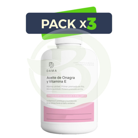 Pack 3x Aceite De Onagra y Vitamina e 450 Perlas Herbora