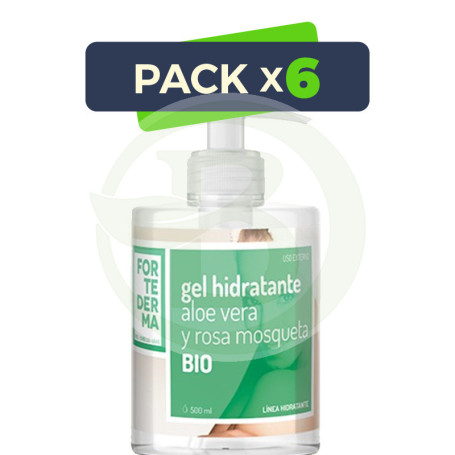 Pack 6x Gel Hidratante Aloe y Rosa Mosqueta Bio 500Ml. Herbora
