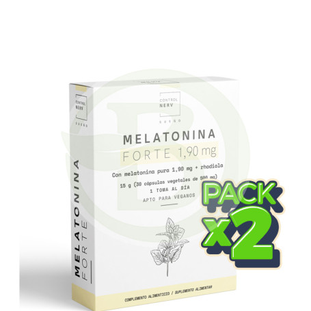 Pack 2x Melatonina Forte 1,9Mg. 30 Cápsulas Herbora