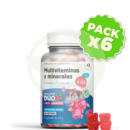 Pack 6x Multivitaminas y Minerales 60 Gummies Herbora