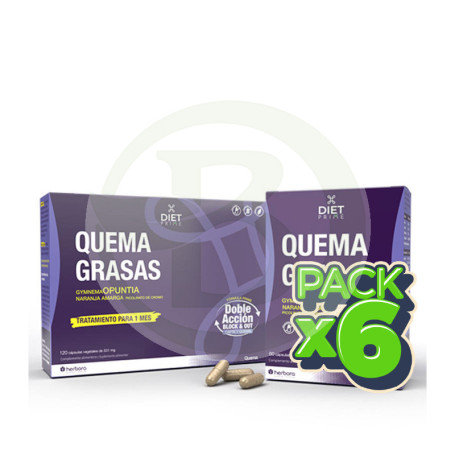 Pack 6x Prime Diet Quema Grasas 120 Capsulas Herbora