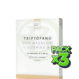 Pack 3x Triptofano + B6 + Magnesio 30 Comprimidos Herbora