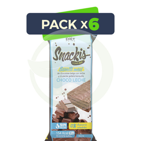 Pack 6x Snackis Compleat Choco Leche 35 Gr Herbora