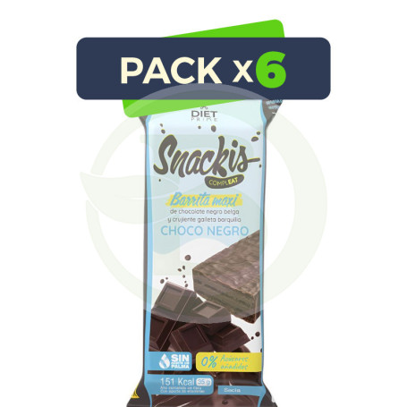 Pack 6x Snackis Compleat Choco Negro 35 Gr Herbora