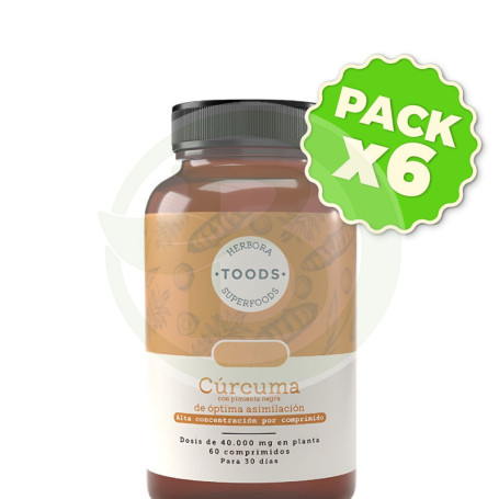 Pack 6x Cúrcuma 1450Mg 60 Comprimidos Herbora