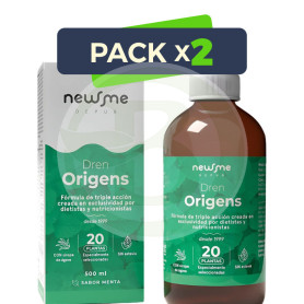 Pack 2x Dren Origens Sabor Menta 500Ml Herbora