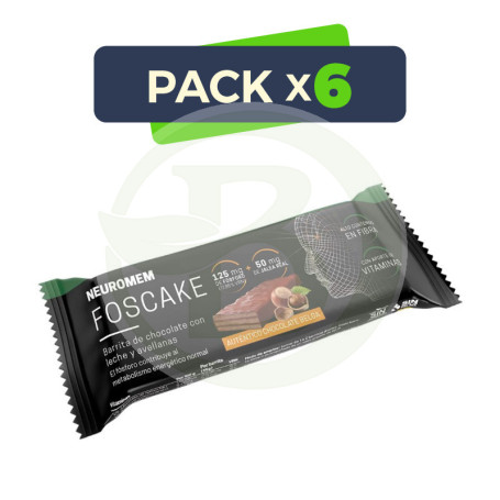 Pack 6x Barrita Foscake Chocolate con Leche y Avellanas 35G Herbora