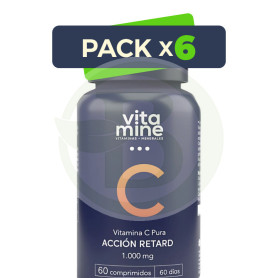 Pack 6x Vitamina C Pura 1000Mg 60 Comprimidos Herbora