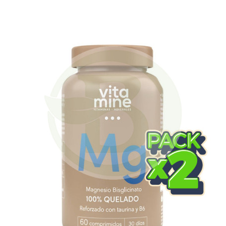 Pack 2x Magnesio Bisglicinato 1200Mg 60 Comprimidos Herbora