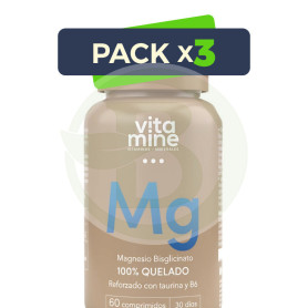 Pack 3x Magnesio Bisglicinato 1200Mg 60 Comprimidos Herbora