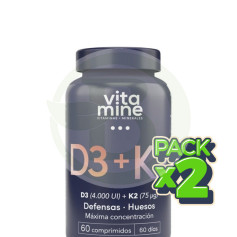 Pack 2x D3 + K2 60 Comprimidos Herbora
