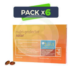 Pack 6x Nutriprotector Solar Fortederma 30 Perlas Herbora