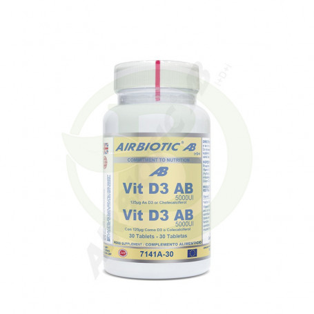 Vitamina D3 AB 5.000UI 30 Tabletas Airbiotic